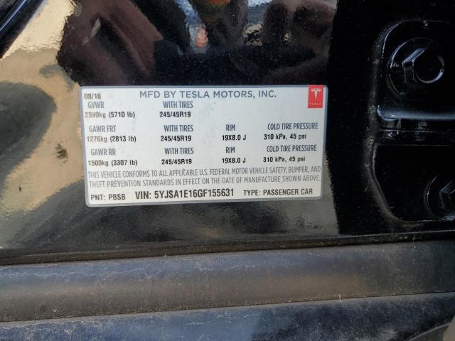 2016 TESLA MODEL S - 5YJSA1E16GF155631
