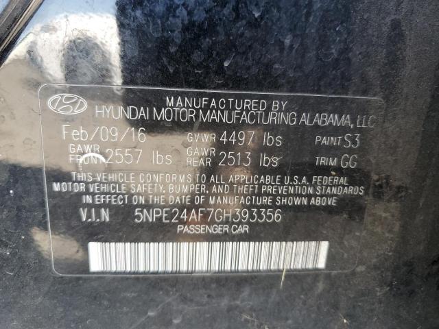 VIN 5NPE24AF7GH393356 2016 Hyundai Sonata, SE no.12