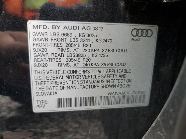 VIN WA1VAAF78JD011197 2018 Audi Q7, Prestige no.13