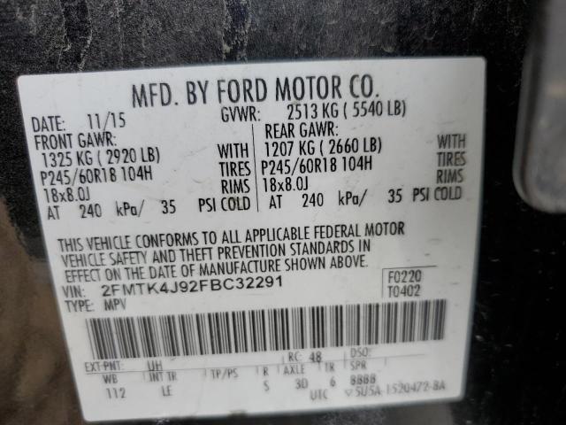 2015 FORD EDGE SEL - 2FMTK4J92FBC32291
