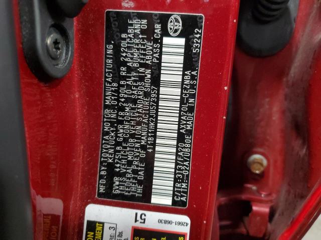 VIN 4T1B11HK2JU573957 2018 Toyota Camry, L no.13