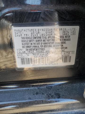 VIN 3N1AB7AP3KY276803 2019 NISSAN SENTRA no.12