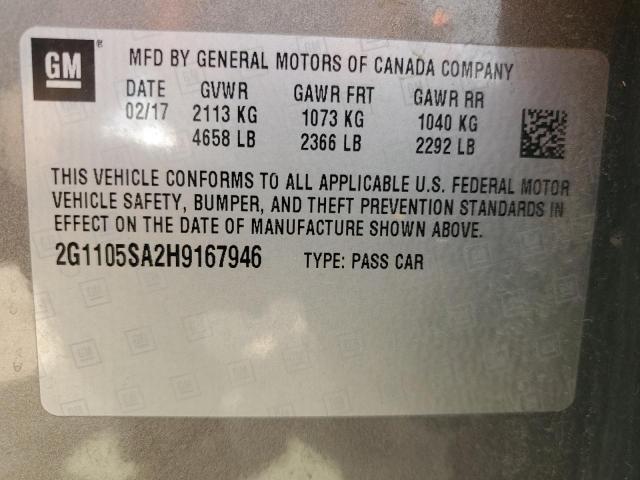 2017 CHEVROLET IMPALA LT - 2G1105SA2H9167946