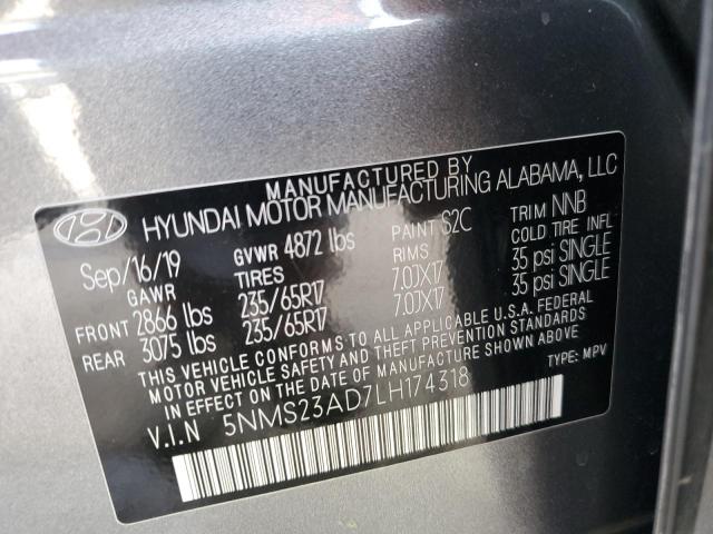 2020 HYUNDAI SANTA FE S - 5NMS23AD7LH174318