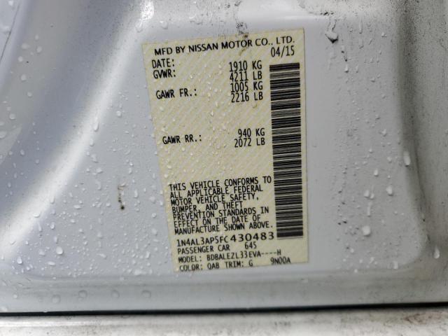 2015 NISSAN ALTIMA 2.5 - 1N4AL3AP5FC430483