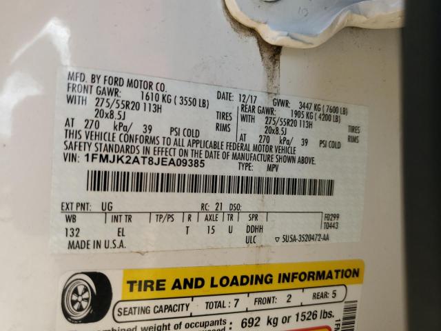 2018 FORD EXPEDITION - 1FMJK2AT8JEA09385