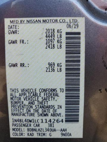 2020 NISSAN ALTIMA SV - 1N4BL4DW1LC114264