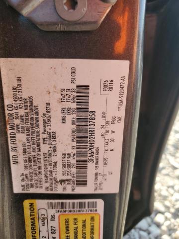 VIN 3FA6P0HD2HR137858 2017 Ford Fusion, SE no.12