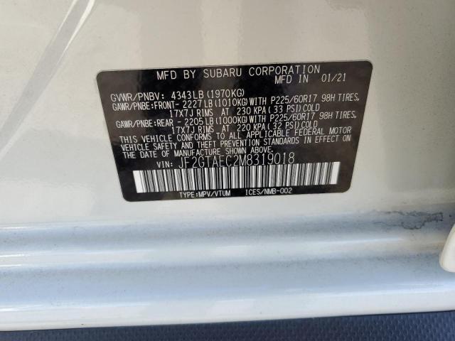 2021 SUBARU CROSSTREK - JF2GTAEC2M8319018