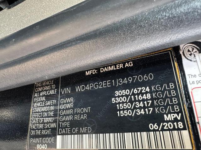 2018 MERCEDES-BENZ METRIS - WD4PG2EE1J3497060