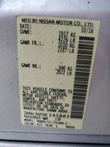 2017 NISSAN ALTIMA - 1N4AL3AP5HC145883