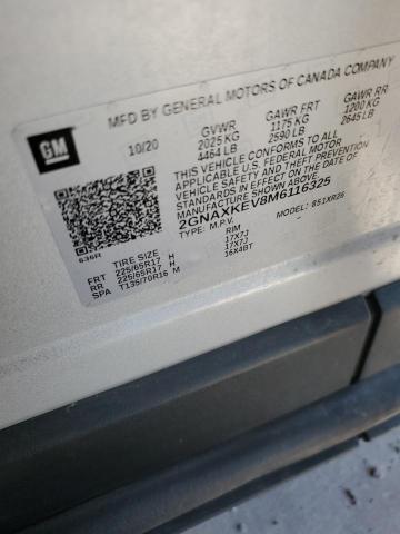 2021 CHEVROLET EQUINOX LT 2GNAXKEV8M6116325  66617984