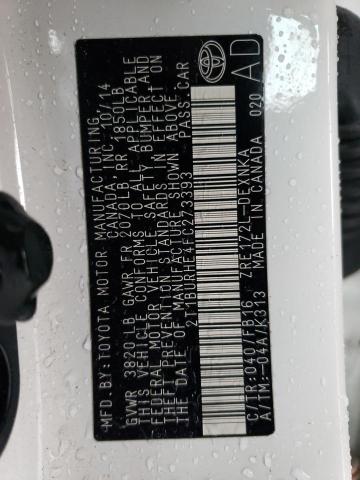 2015 TOYOTA COROLLA L - 2T1BURHE4FC273393