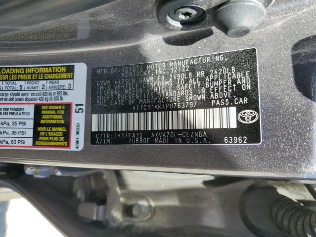 VIN 4T1C11AK4PU763797 2023 Toyota Camry, LE no.12