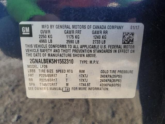 2017 CHEVROLET EQUINOX LS - 2GNALBEK5H1562310