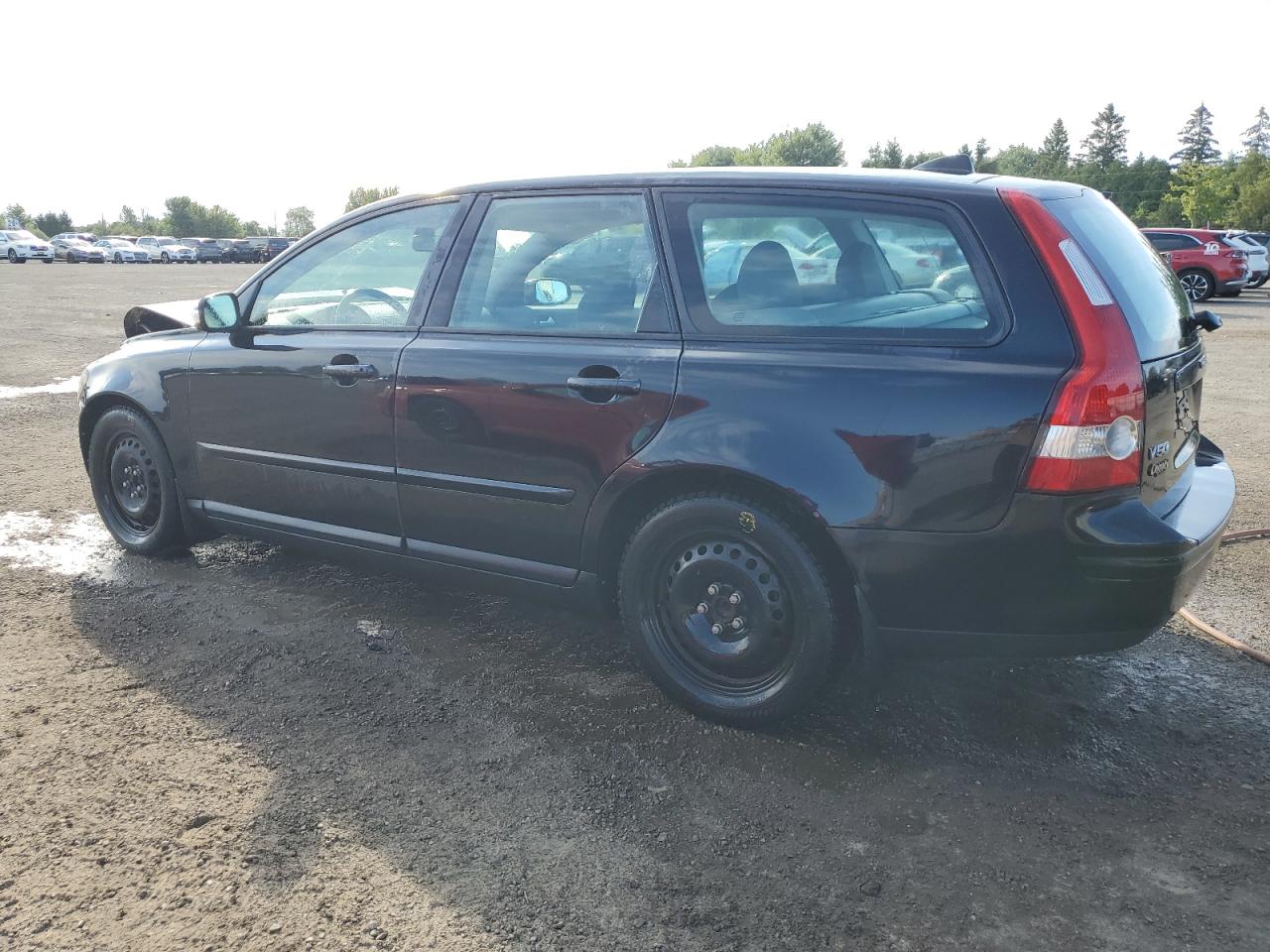 VOLVO V50 2.4I 2007 black station gas YV1MW382672283388 photo #3