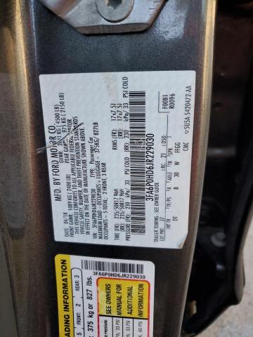 VIN 3FA6P0HD6JR229030 2018 Ford Fusion, SE no.12