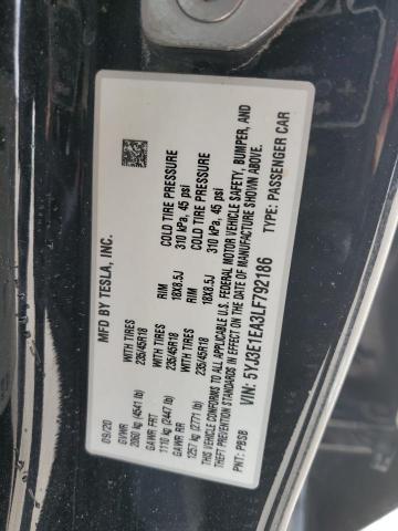 2020 TESLA MODEL 3 - 5YJ3E1EA3LF792186