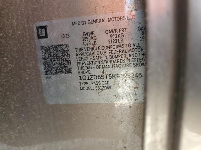 2019 CHEVROLET MALIBU LT - 1G1ZD5ST5KF125245
