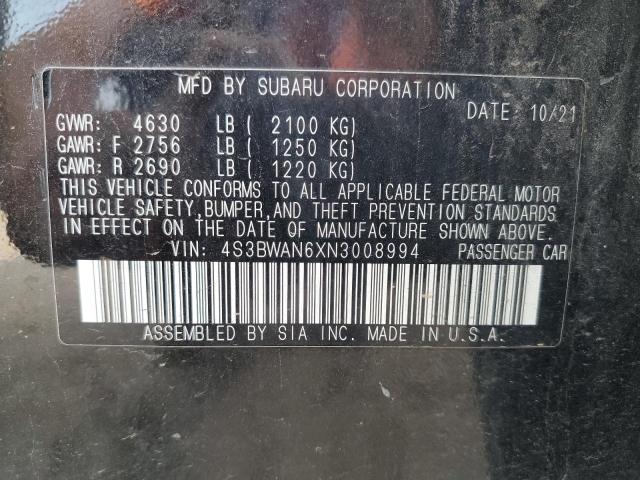 2022 SUBARU LEGACY LIM - 4S3BWAN6XN3008994