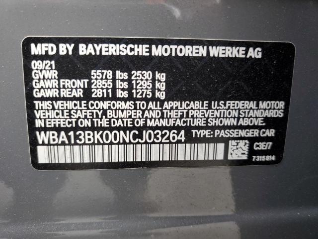 VIN WBA13BK00NCJ03264 2022 BMW M5 no.12