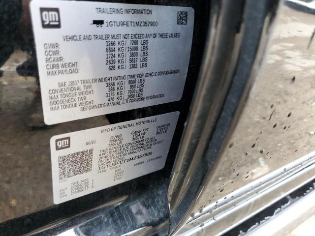 2021 GMC SIERRA K15 - 1GTU9FET1MZ357900