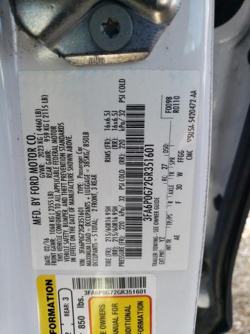 VIN 3FA6P0G72GR351601 2016 Ford Fusion, S no.12