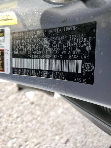 2017 TOYOTA CAMRY LE - 4T1BF1FK4HU416543