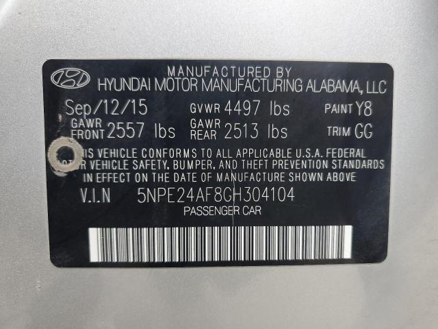 VIN 5NPE24AF8GH304104 2016 Hyundai Sonata, SE no.13