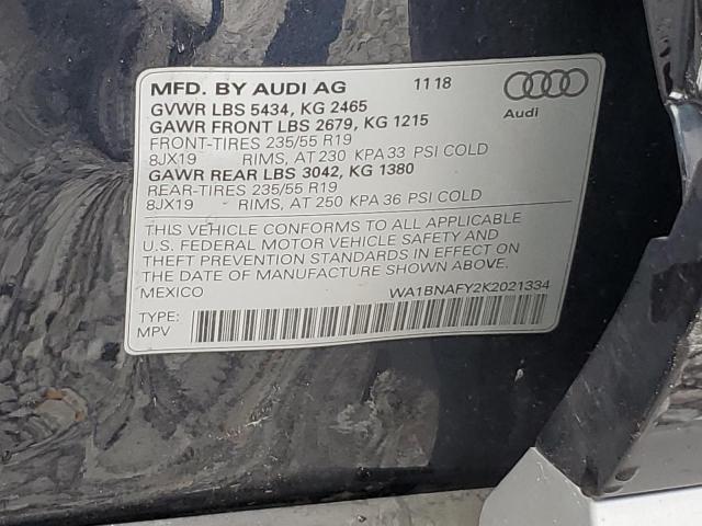 VIN WA1BNAFY2K2021334 2019 Audi Q5, Premium Plus no.13