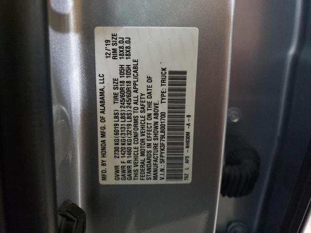 2020 HONDA RIDGELINE - 5FPYK3F79LB001700