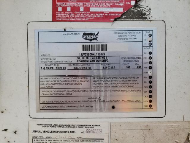 2019 WABASH DRY VAN #3145673441