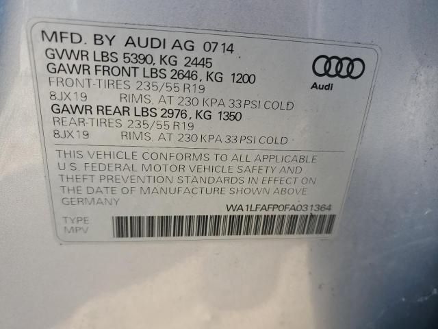 VIN WA1LFAFP0FA031364 2015 Audi Q5, Premium Plus no.13