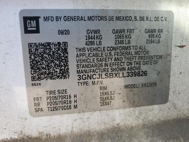 2020 CHEVROLET TRAX 1LT - 3GNCJLSBXLL339826