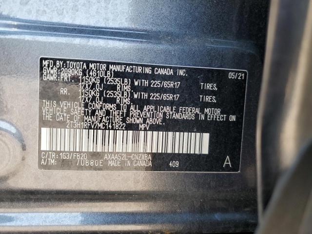 2021 TOYOTA RAV4 LE - 2T3H1RFV7MC141822