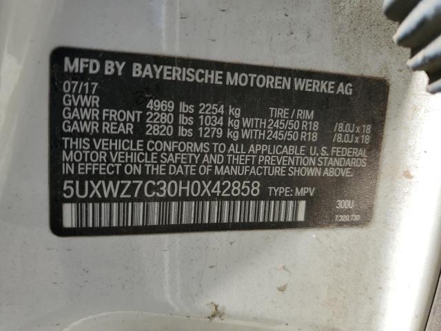 VIN 5UXWZ7C30H0X42858 2017 BMW X3, Sdrive28I no.13