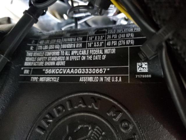2016 INDIAN MOTORCYCLE CO. CHIEF VINT - 56KCCVAA0G3330667