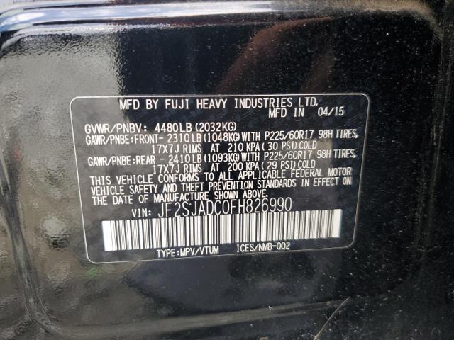 2015 SUBARU FORESTER 2 - JF2SJADC0FH826990
