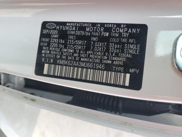 2021 HYUNDAI KONA SEL P - KM8K62AA3MU661946