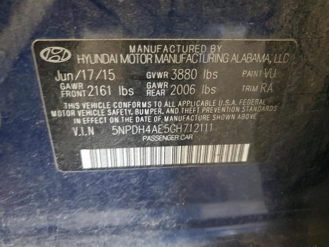 2016 HYUNDAI ELANTRA SE - 5NPDH4AE5GH712111