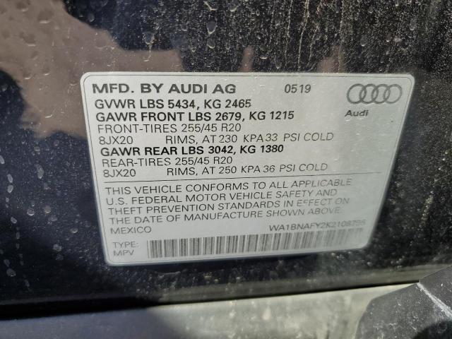 VIN WA1BNAFY2K2108795 2019 Audi Q5, Premium Plus no.13