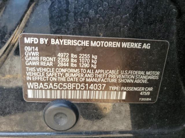 VIN WBA5A5C58FD514037 2015 BMW 5 Series, 528 I no.12