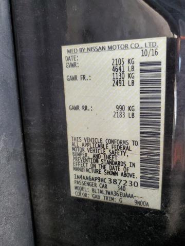 2017 NISSAN MAXIMA 3.5 - 1N4AA6AP9HC387230