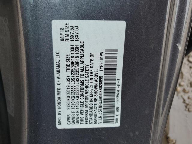 2019 HONDA ODYSSEY EX - 5FNRL6H50KB028595