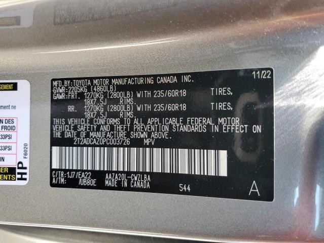 2023 LEXUS NX 250 2T2ADCAZ0PC003726