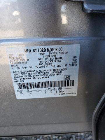 2022 FORD EDGE SEL - 2FMPK4J99NBB14481