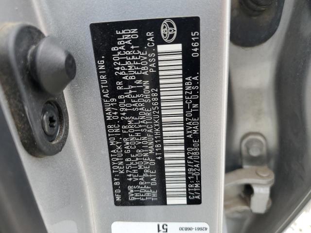 2019 TOYOTA CAMRY L - 4T1B11HKXKU256882