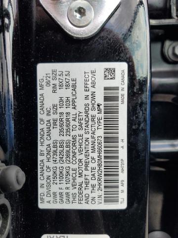 2021 HONDA CR-V EXL 2HKRW2H80MH660673  66189824