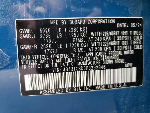 2024 SUBARU OUTBACK WI - 4S4BTGSD0R3292846