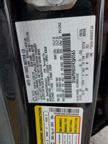 2015 FORD FUSION SE - 3FA6P0HD3FR260565